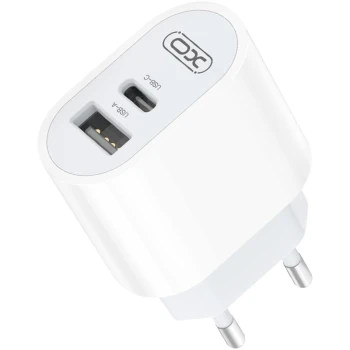Сетевое зарядное устройство XO L97 QC3.0 USB Type-C 2.4A, White