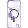 Чехол накадка Spigen MagSafe Diagram Case для iPhone 15 Pro фиолетовый