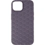 Чехол накладка Leather Weaving Case для iPhone 15 голубой