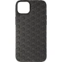 Чехол накладка Leather Weaving Case для iPhone 15 голубой