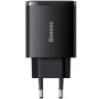 Сетевое зарядное устройство Baseus Compact CCXJ-E01 2USB QC 3.0 Type-C 30W, Black