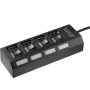 USB Хаб на 4 порта, Black