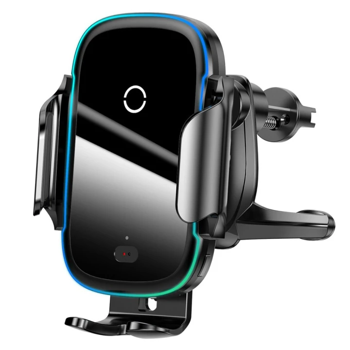 Автомобильный держатель Baseus Light Electric Car Mount WXHW03-01 с функцией беспроводной зарядки, Black