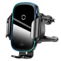 Автомобильный держатель Baseus Light Electric Car Mount WXHW03-01 с функцией беспроводной зарядки, Black