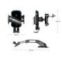 Автомобильный держатель Baseus Light Electric Car Mount WXHW03-01 с функцией беспроводной зарядки, Black