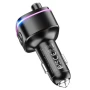 FM-модулятор (трансмиттер) – автомобильное зарядное устройство Hoco E62 QC3.0 18W PD20W Led, Black
