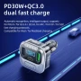 Автомобильний FM-модулятор Hoco E75 PD30W+QC3.0 BT FM transmitter V5.0, Dark blue