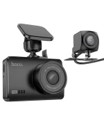 Автомобільний відеореєстратор Hoco DV3 2,45-inch IPS + Камера заднього виду, Black