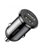 Автомобільний зарядний пристрій Baseus CCALLP-01 4.8A 24W 2USB, Black