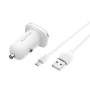 Автомобільний зарядний пристрій Borofone BZ12 2USB 2.4A кабель microUSB 2.4A, White