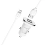 Автомобільний зарядний пристрій Borofone BZ12 2USB 2.4A кабель microUSB 2.4A, White