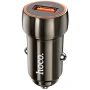 Автомобільний зарядний прситрій Hoco Z46 Blue shield QC3.0 18W кабель microUSB, Grey