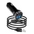 Автомобільний зарядний пристрій Hoco Z40 Superior 2USB 2.4A кабель Type-C, Black