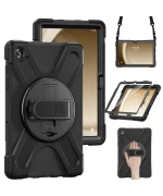 Противоударный чехол-накладка Armor Rotating Bracelet для Samsung Galaxy Tab A9 Plus с поворотным кронштейном и ремнем