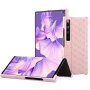 Кожаный раскладной чехол PU для Huawei Mate XS 2 розовый