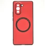 Кожаный чехол - накладка Leather Hybrid Case для Huawei Nova 10 с металической вставкой черный
