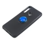 Чехол-накладка C-KU Auto Focus 360 Rotating Ring для Huawei P40 Lite E / Y7 P черный с красным