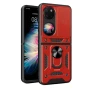 Чехол накладка Ricco Camera Sliding для Huawei P50 Pocket красный