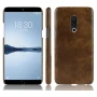 Кожаный чехол накладка для Meizu 15 коричневый