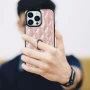 Чохол-накладка Lingge для Apple iPhone 14 Pro з кільцем-тримачем рожевий