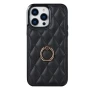 Чохол-накладка Lingge для Apple iPhone 14 Pro з кільцем-тримачем рожевий