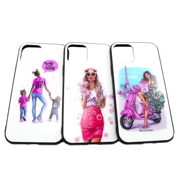Чехол-накладка Glass Case Girls для Apple iPhone 11 Pro