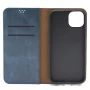 Кожаный чехол книжка Epik Rivet New для Apple iPhone 13 Mini синий
