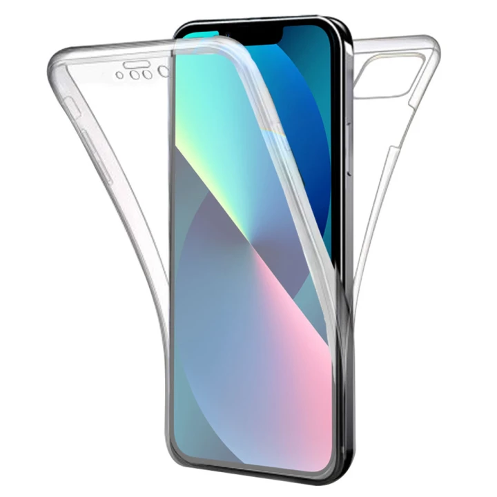 Прозрачный силиконовый чехол Slim Premium 360 для Apple iPhone 13 Pro Max, Transparent