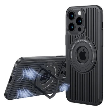 Чохол Omeve Magnetic Heat Dissipation для Apple iPhone 15 Pro Max з розсіюванням тепла та висувною підставкою