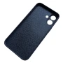 Шкіряний чохол - накладка X&E для iPhone 16 Plus з металевою вставкою чорний