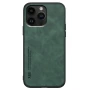 Кожаный чехол - накладка X&E для iPhone 16 Pro Max с металлической вставкой черный