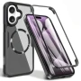 Чехол Double Shield 360 with Ring для iPhone 16 Plus синий