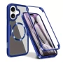 Чехол Double Shield 360 with Ring для iPhone 16 Plus синий