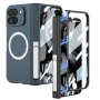 Чехол Magnetic Shield 360 with Stand для Google Pixel 9 Pro Fold с функцией беспроводной зарядки серебряный