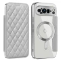 Чехол книжка Lingge Glass для Google Pixel 9 Pro с магнитным кольцом розовый