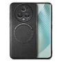 Шкіряний чохол - накладка Leather Hybrid Case для Honor Magic5 Pro з металічною вставкою червоний