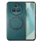Шкіряний чохол - накладка Leather Hybrid Case для Honor Magic5 Pro з металічною вставкою червоний