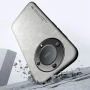 Кожаный чехол - накладка X&E для Honor Magic5 Lite с металлической вставкой серый