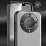 Кожаный чехол - накладка X&E для Honor Magic5 Lite с металлической вставкой серый