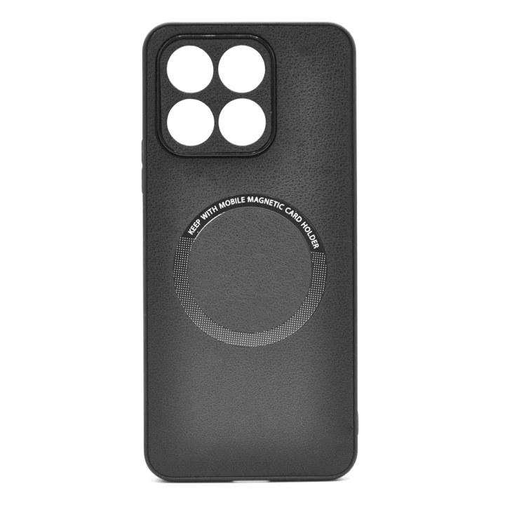 Шкіряний чохол - накладка Leather Hybrid Case для Honor X8A з металевою вставкою