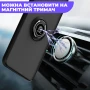 Чохол накладка TPU Color Matte Ring для Motorola Moto G32 чорно-червоний