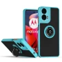 Чехол - накладка TPU Color Matte Ring для Motorola Moto G24 черный с красным