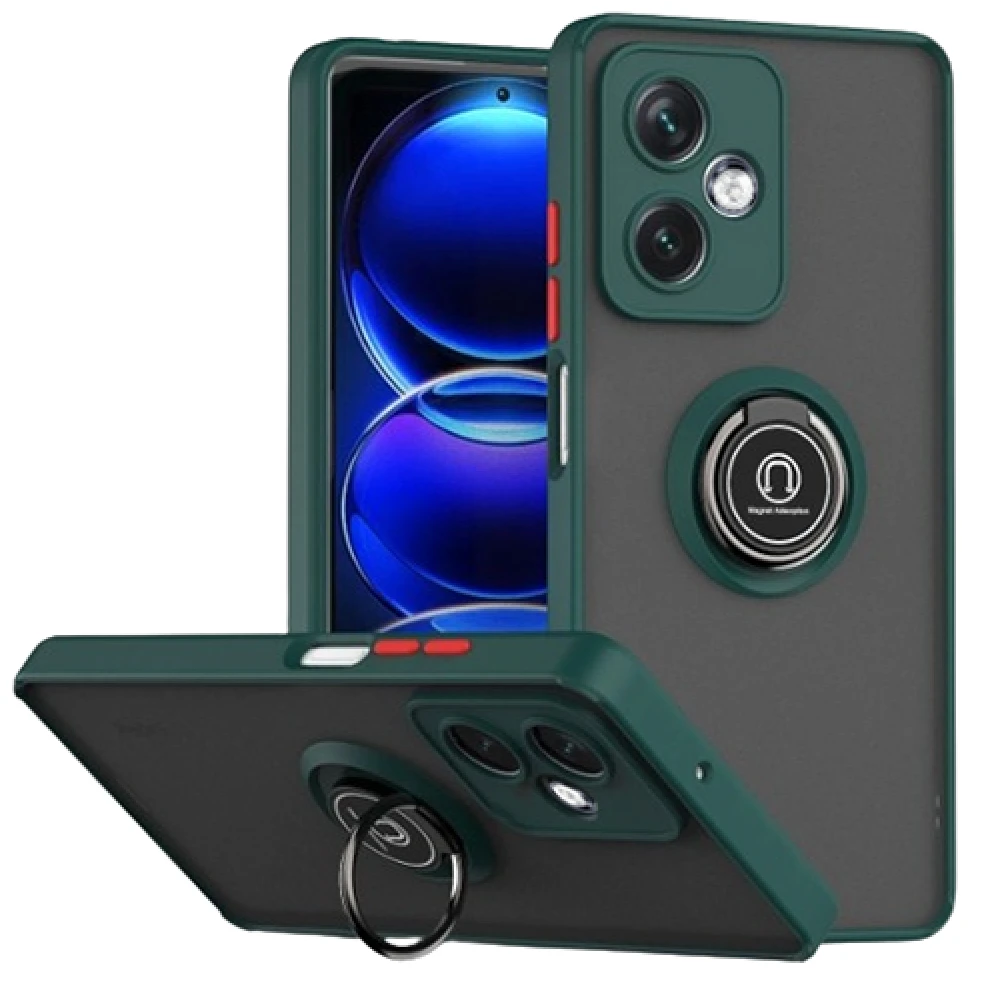 Чохол - накладка TPU Color Matte Ring для Motorola Moto G54 зелений