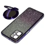 Силіконовий чохол накладка Glitter Case для Motorola Moto G54 з металевим кільцем-дзеркалом у комплекті рожевий