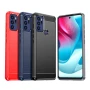 Чехол-накладка Polished Carbon для Motorola Moto G60 синий