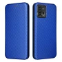 Чехол-книжка Carbon Fiber Texture для Motorola Moto G72