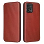 Чехол-книжка Carbon Fiber Texture для Motorola Moto G72