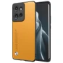 Кожаный чехол - накладка CODE Tactile Experience для Motorola Moto G75 желтый