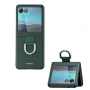 Чехол-накладка Omeve Ribbon Ring для Motorola Razr 40 Ultra зеленый