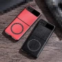 Кожаный чехол - накладка Leather Hybrid Case для Motorola Razr 40 с металлической вставкой красный